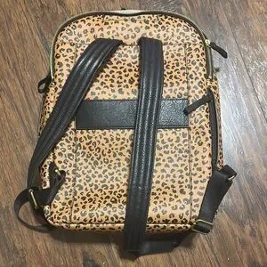 Fossil | Bags | Fossil Leopard Print Backpack With Black  display picture 3